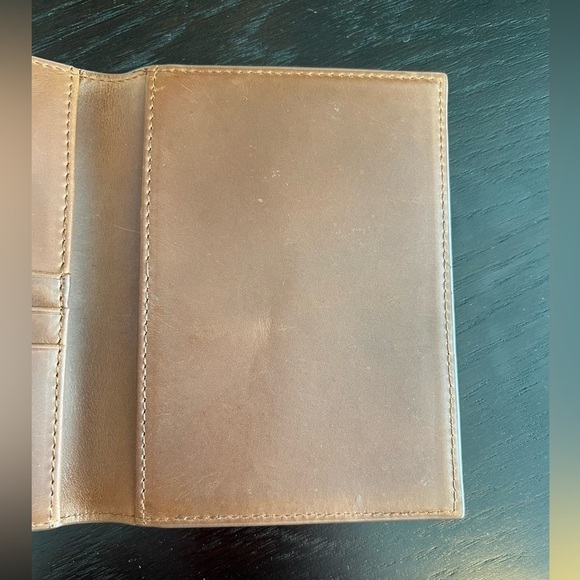 J.CREW Men's Leather Passport Case Holder Tan Brown - Picture 3 of 11